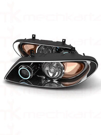 Hyundai Elantra Fluidic Head Lamp Black Smoke RHS Imported